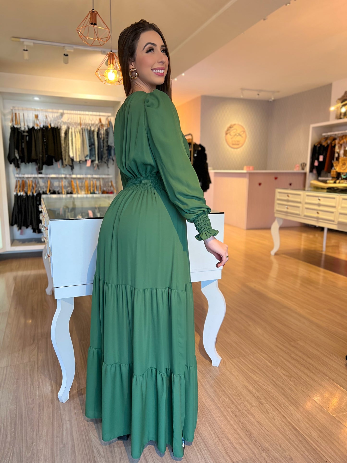 Vestido longo tule