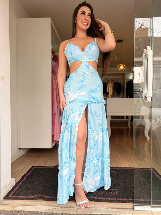 Vestido longo floral
