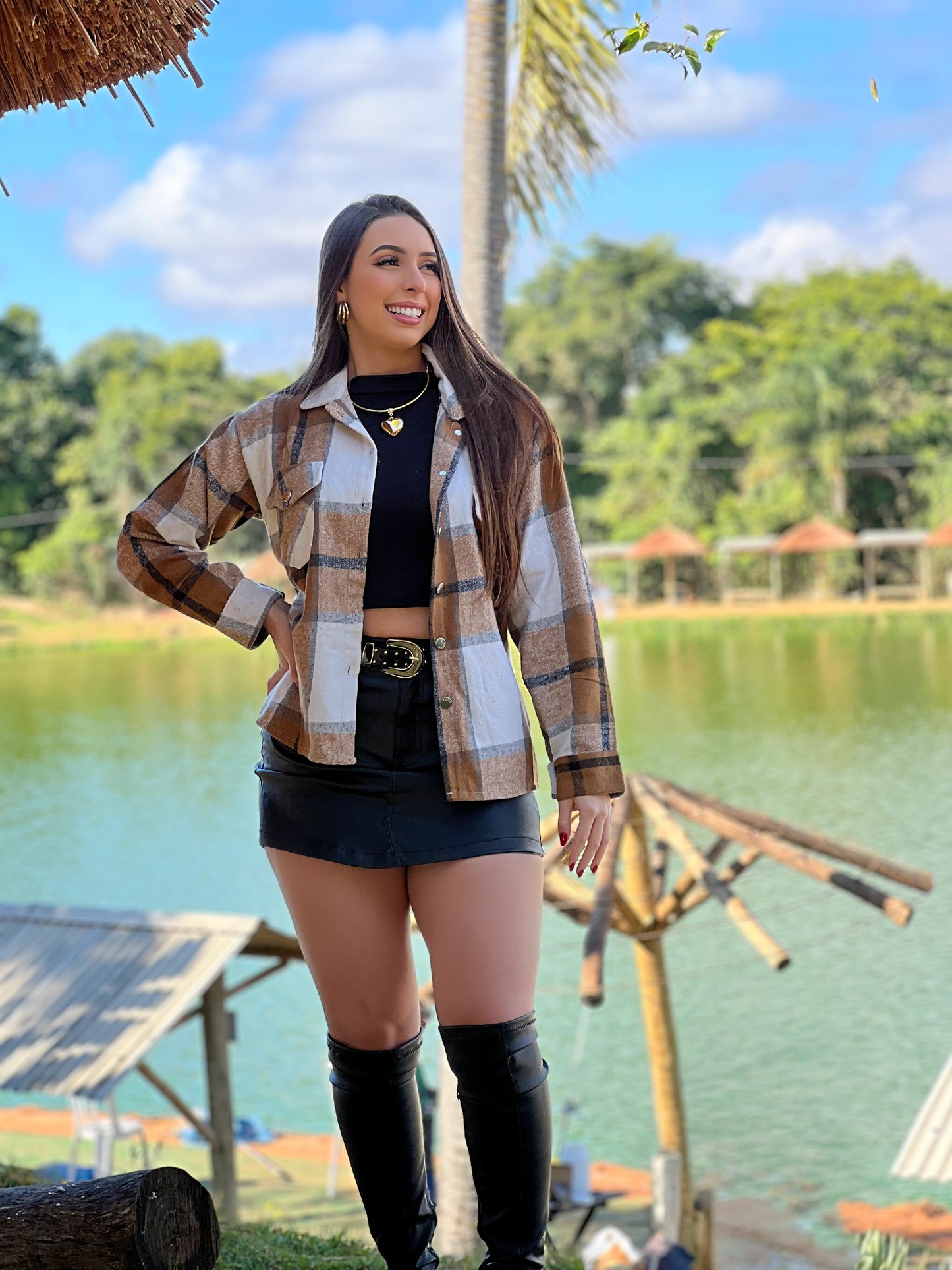 Camisa xadrez flanelada