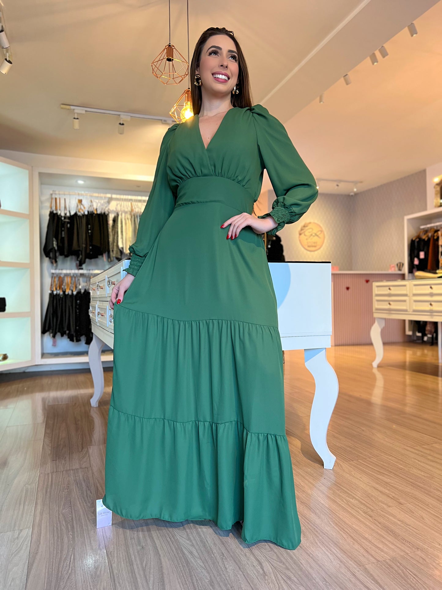 Vestido longo tule