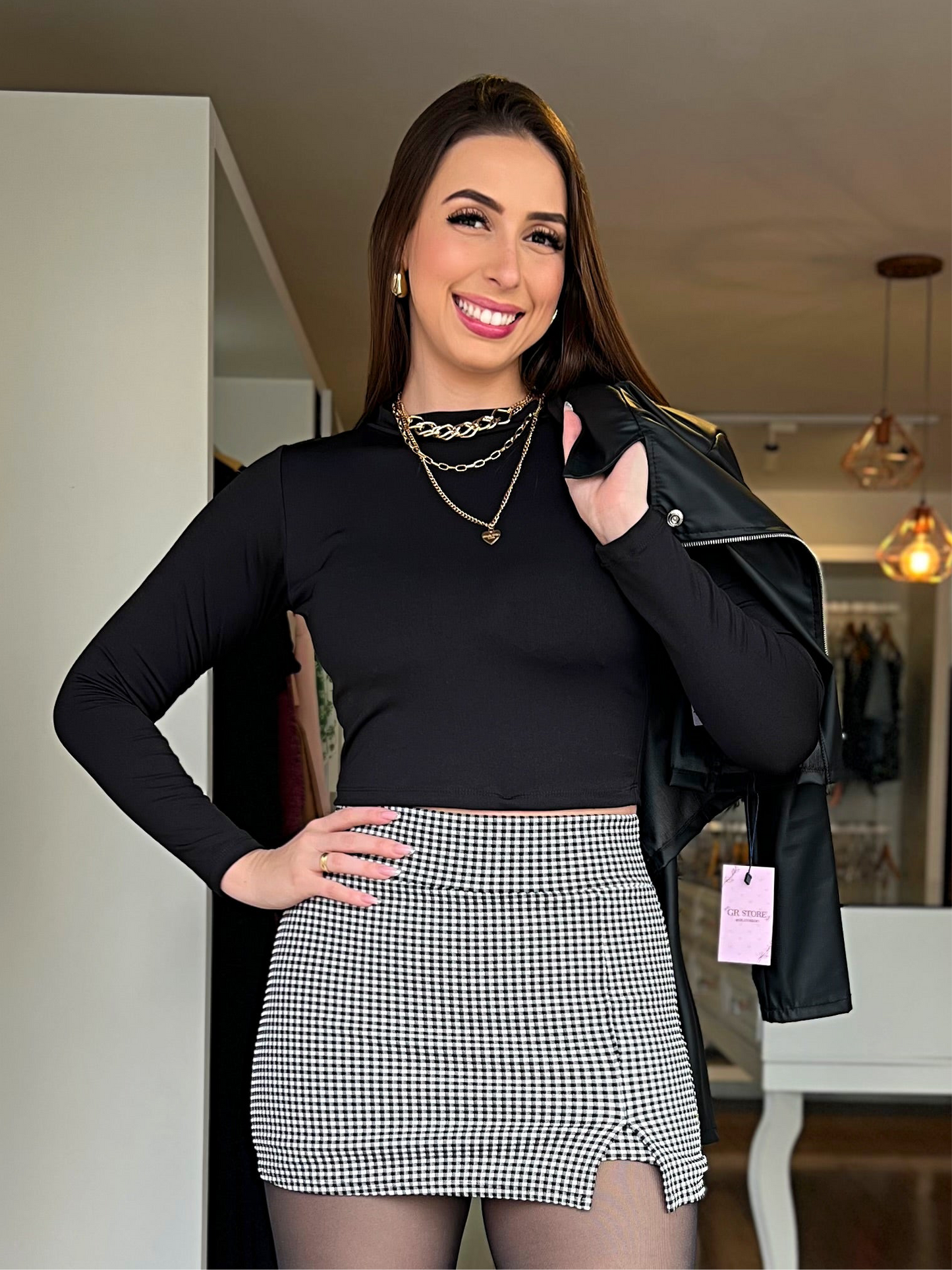 Cropped manga longa