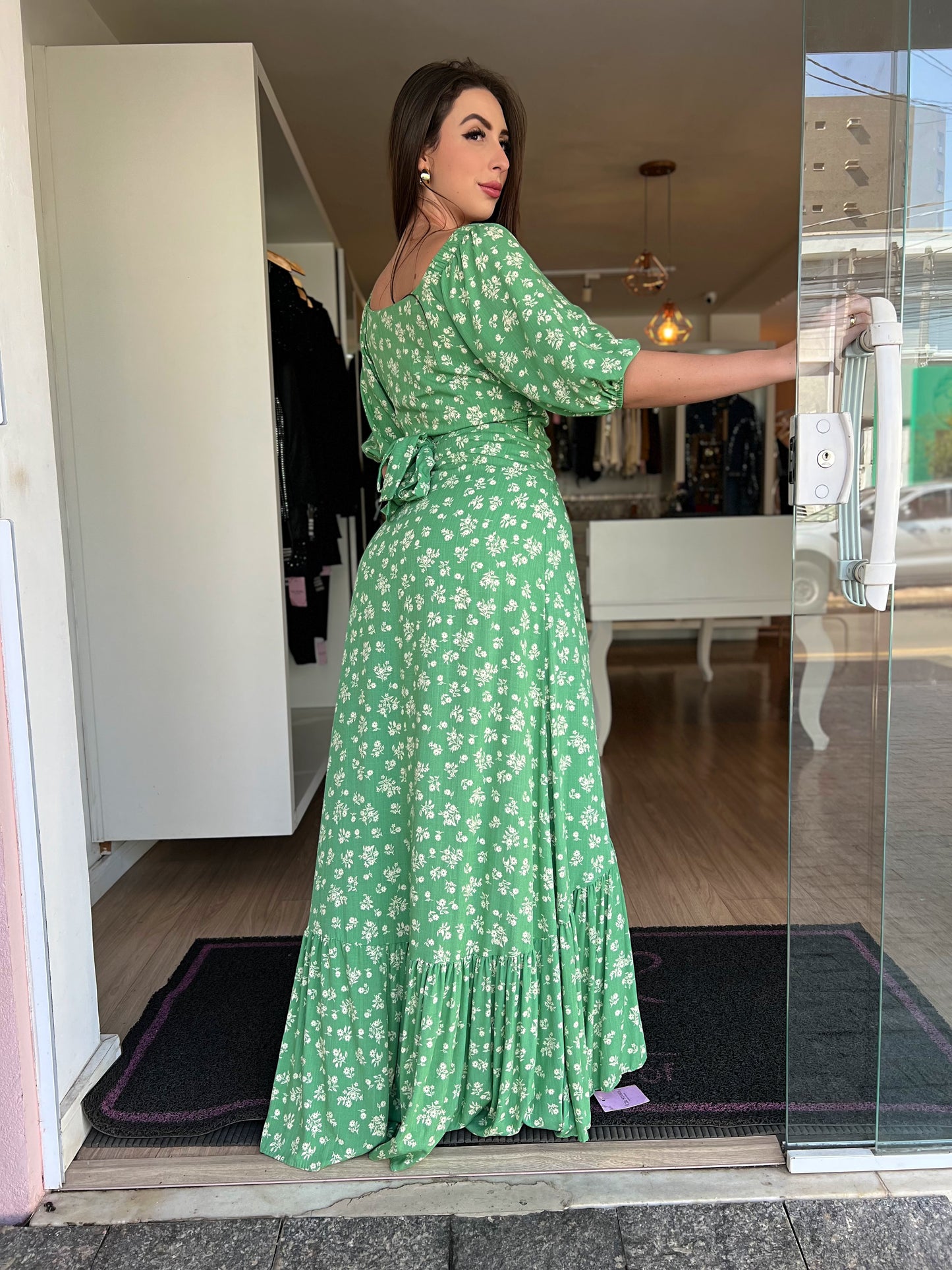 Vestido envelope estampado