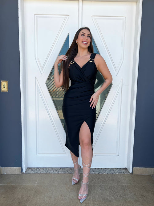 Vestido mídi Prada