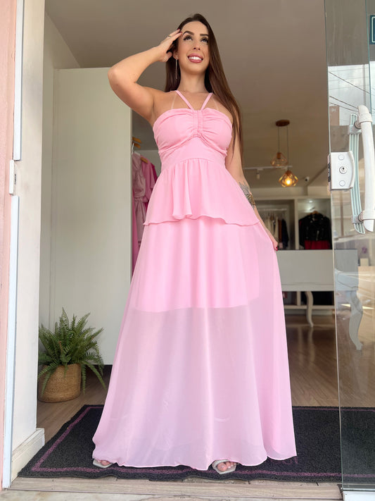 Vestido longo tule