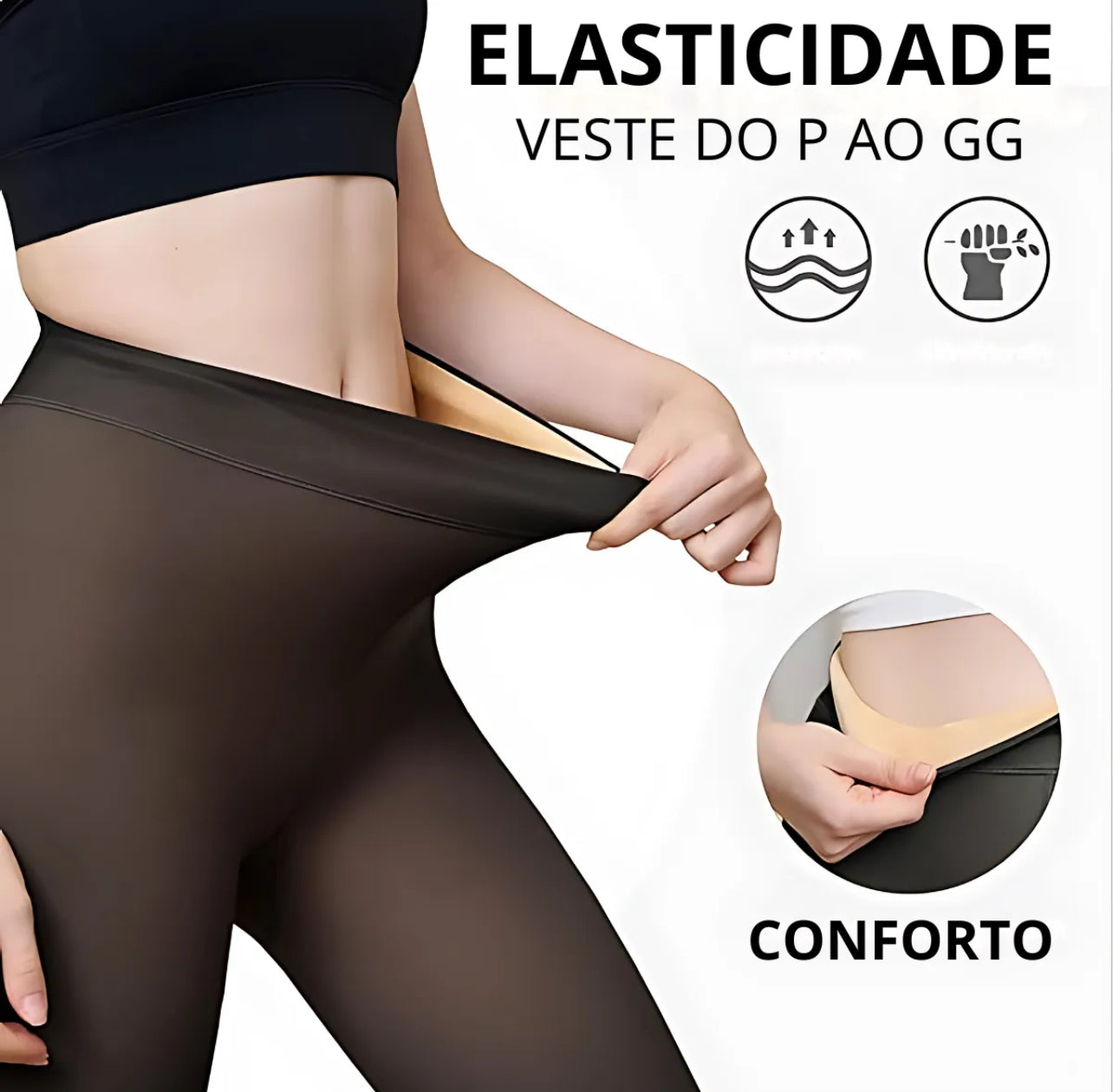 Meia calça translúcida