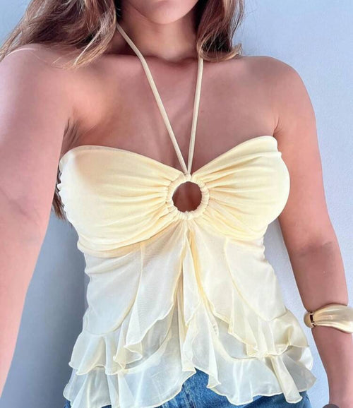 Blusa/Cropped tule