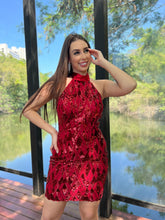 Carregar imagem no visualizador da galeria, Vestido paetê vermelho
