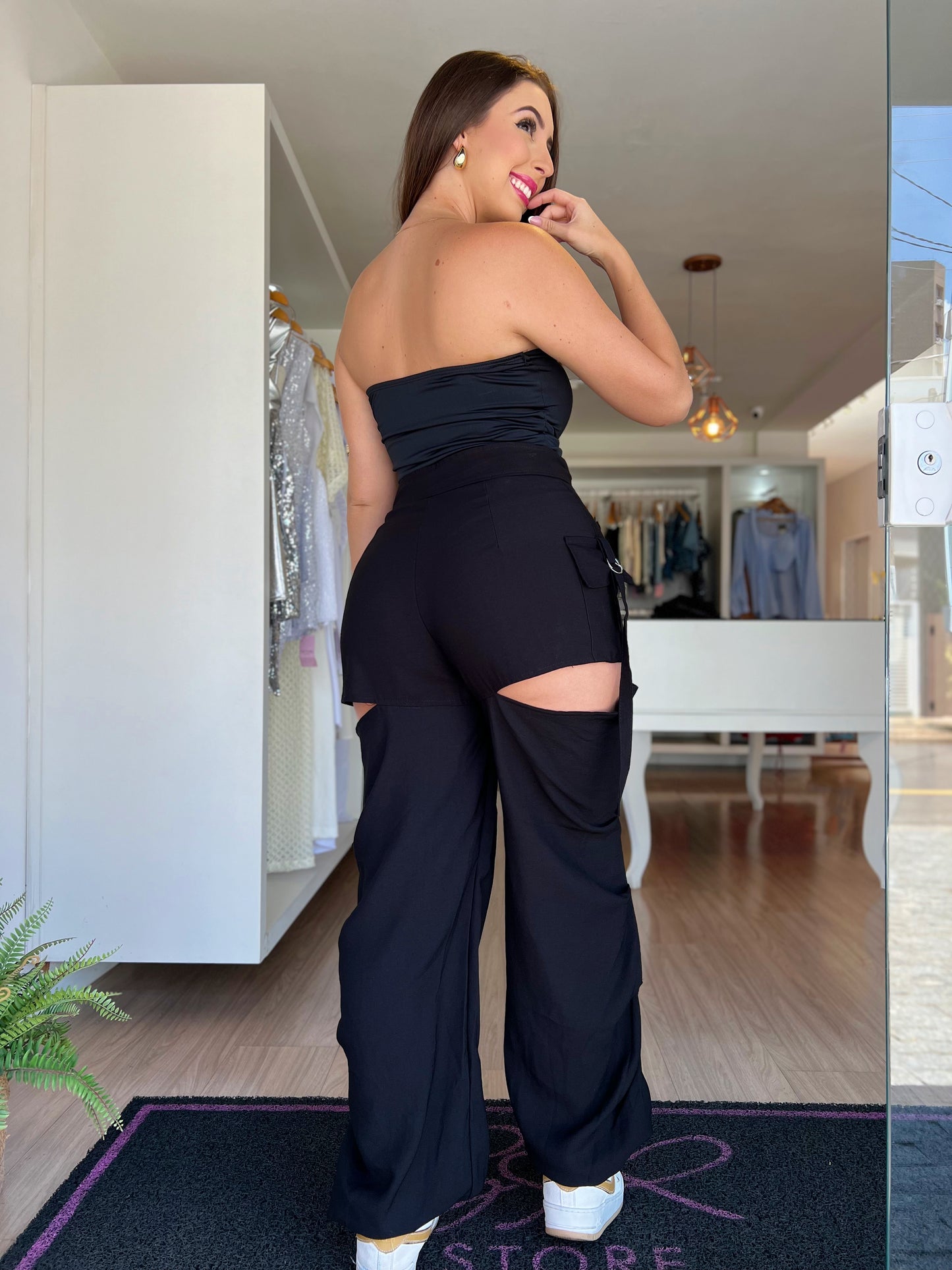 Calça cargo preta