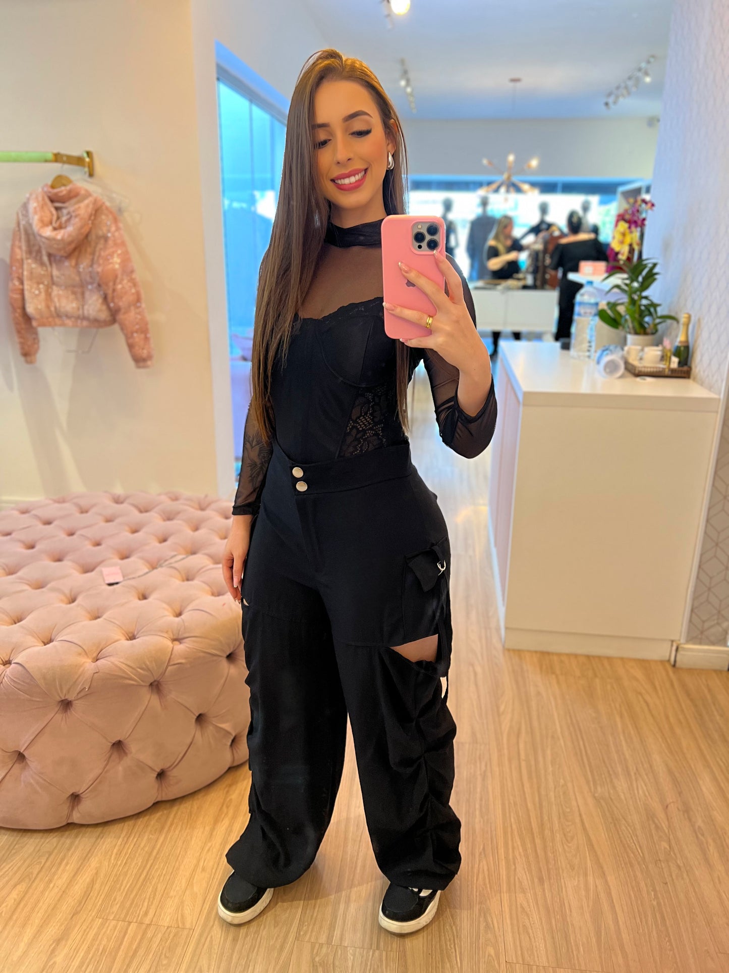 Calça cargo preta
