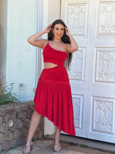 Carregar imagem no visualizador da galeria, Vestido midi vermelho
