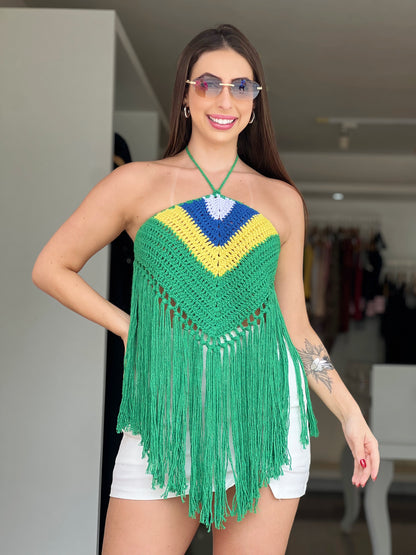 Cropped crochet Brasil