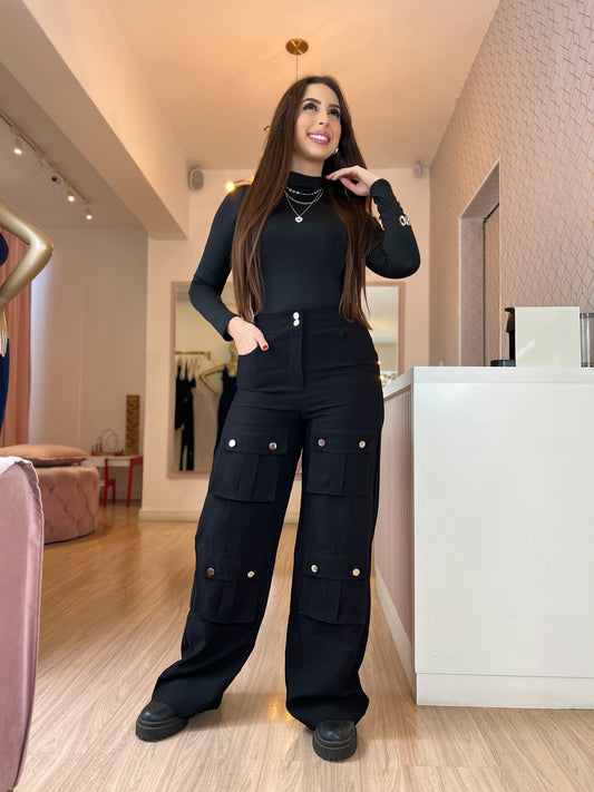 Calça cargo preta