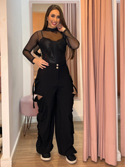 Calça cargo preta