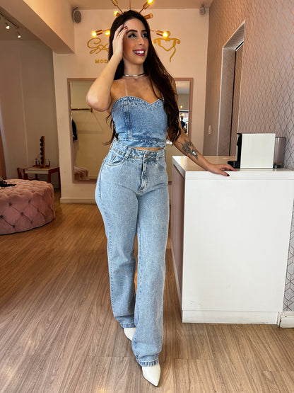 Calça jeans brilho