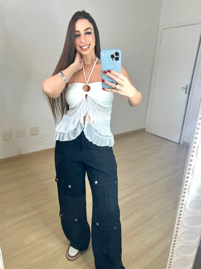 Calça cargo preta