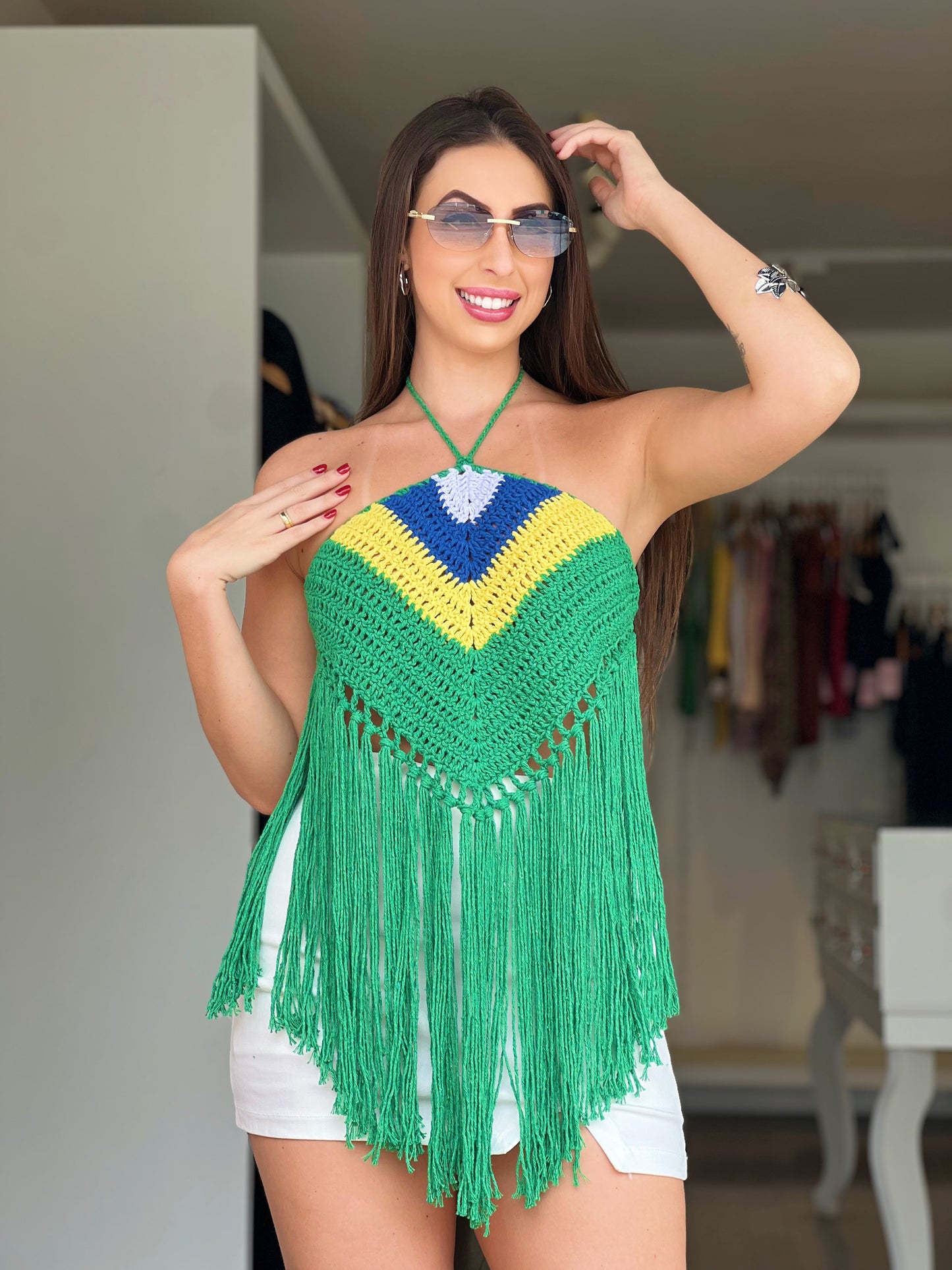 Cropped crochet Brasil