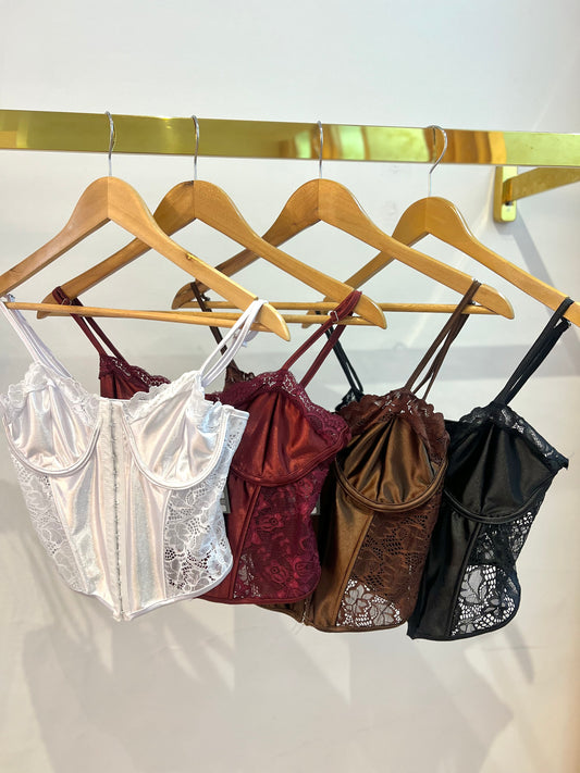Corset acetinado