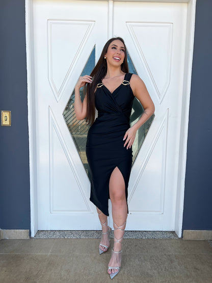 Vestido mídi Prada