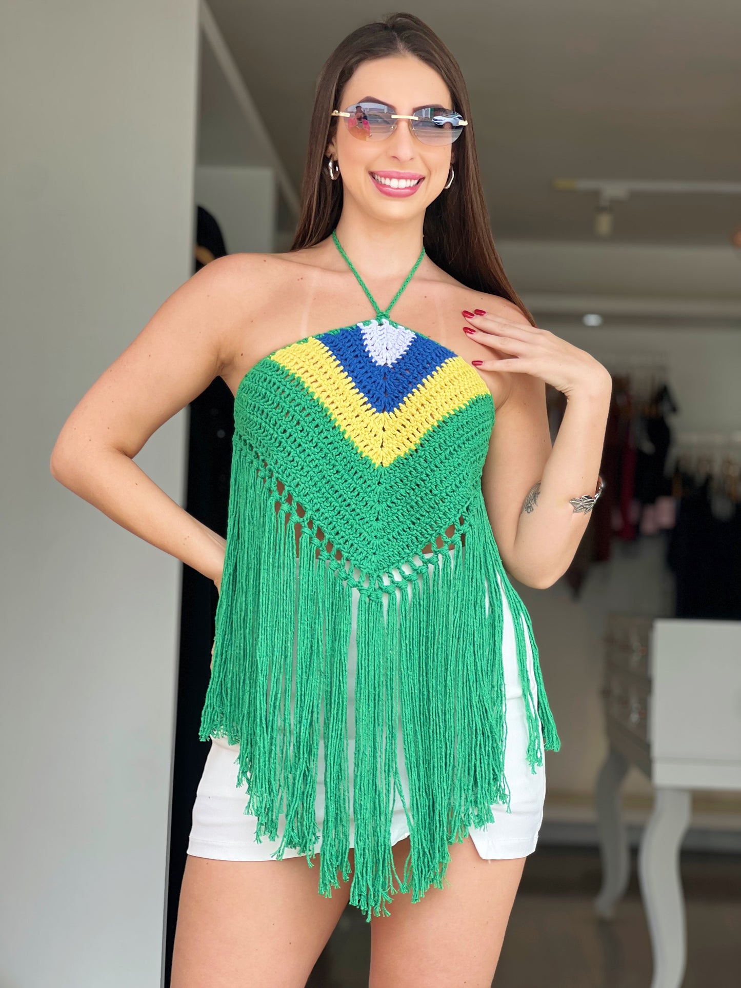 Cropped crochet Brasil