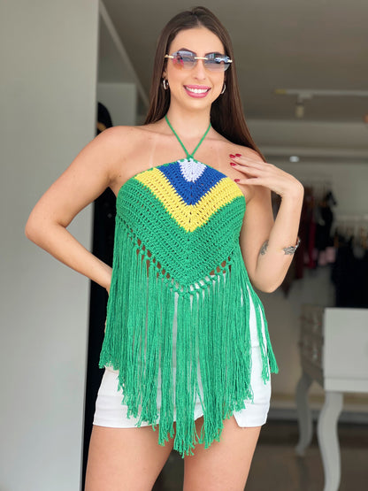 Cropped crochet Brasil