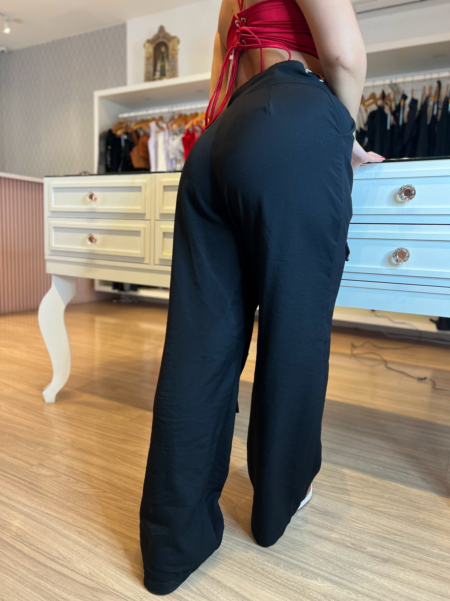 Calça cargo preta