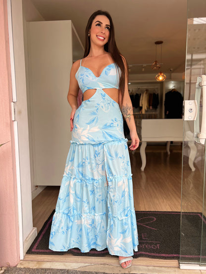 Vestido longo floral