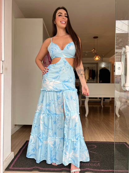Vestido longo floral