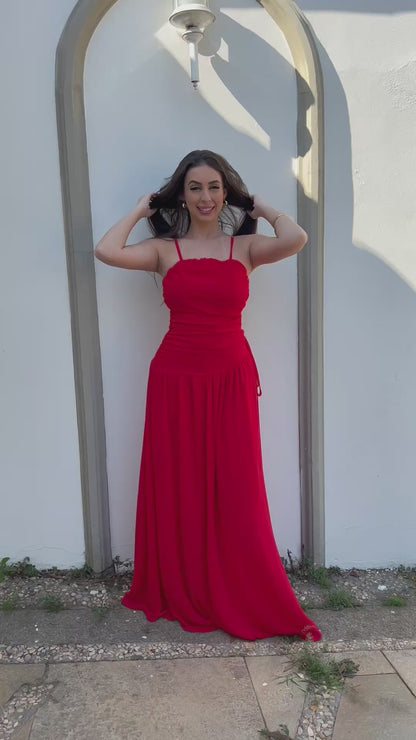 Vestido longo abertura lateral